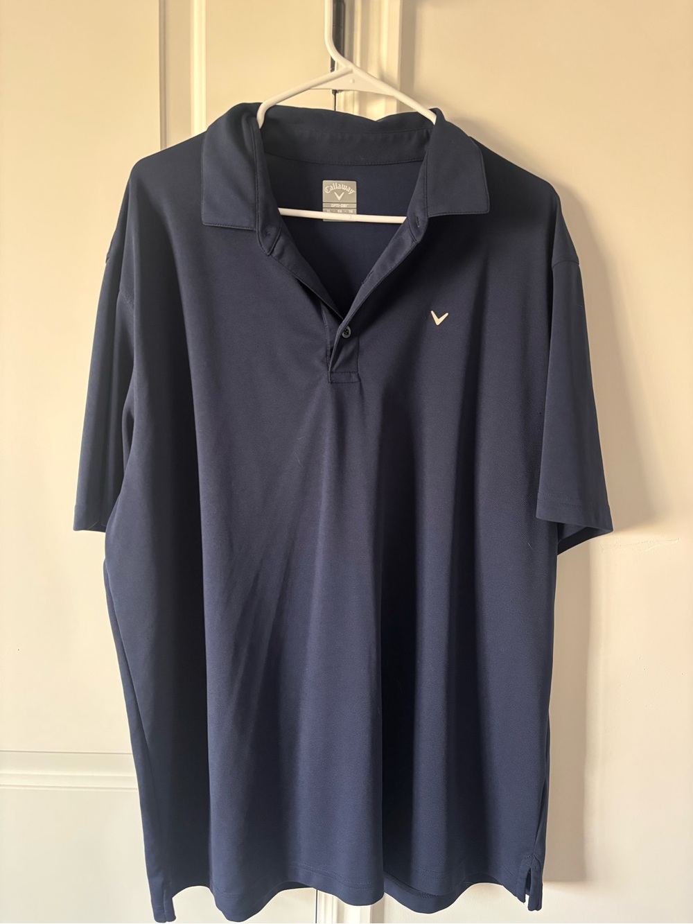 Callaway Men's Navy Short-Sleeve Golf Polo with Embroidered Logo